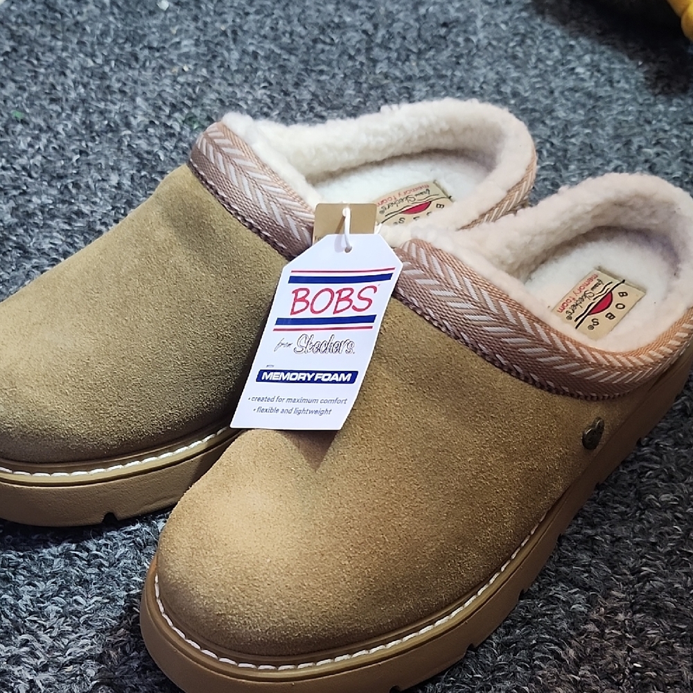Skechers BOBS Tan Slip-On Shoes